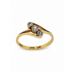 Pre Owned 18ct 3 Stone Diamond Ring ZC41 
